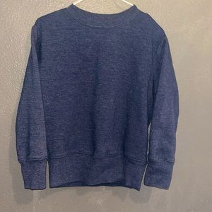 Boys Girls Navy fleece crew neck sweatshirt navy blue 4-5 NWOT